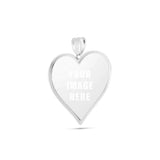 14K Gold Large Heart Picture Pendant