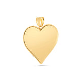 14K Gold Large Heart Picture Pendant