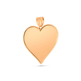 14K Gold Large Heart Picture Pendant