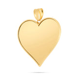 14K Gold Large Heart Picture Pendant