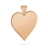 14K Gold Large Heart Picture Pendant