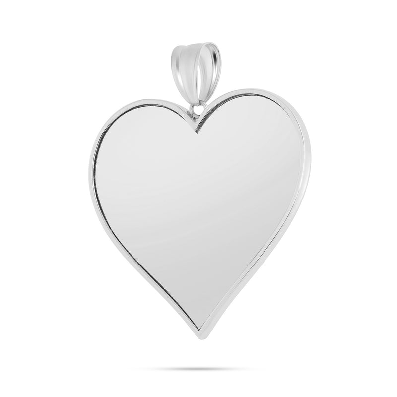 14K Gold Large Heart Picture Pendant