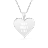 14K Gold Large Heart Picture Pendant