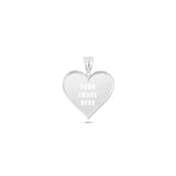14K Gold Small Heart Picture Pendant