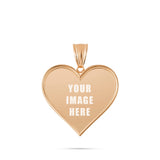 14K Gold Small Heart Picture Pendant