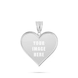 14K Gold Small Heart Picture Pendant