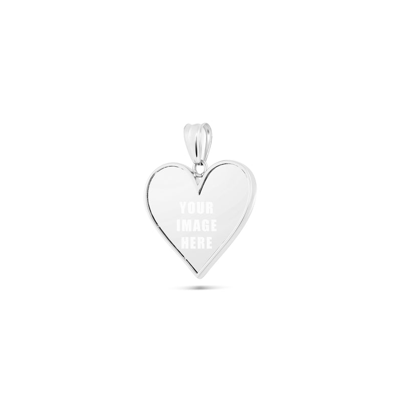 14K Gold Small Heart Picture Pendant