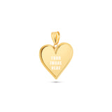 14K Gold Small Heart Picture Pendant