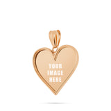 14K Gold Small Heart Picture Pendant