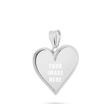 14K Gold Small Heart Picture Pendant