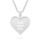 14K Gold Small Heart Picture Pendant