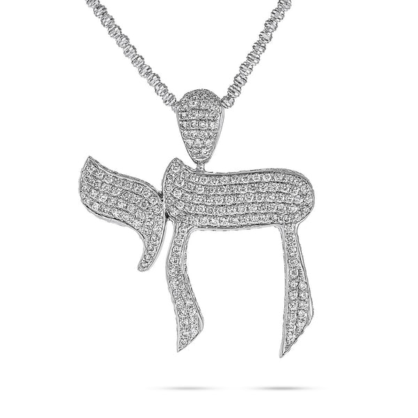 10k White Gold 4.5 Diamond Haim Pendant
