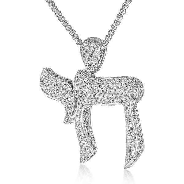 10k White Gold 4.5 Diamond Haim Pendant