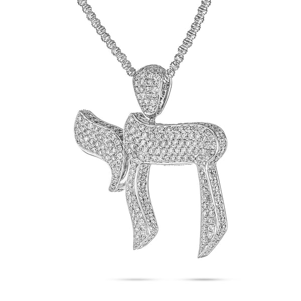 10k White Gold 4.5 Diamond Haim Pendant
