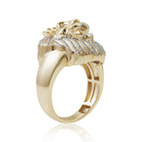10K Yellow Gold .50ct Diamond Lion Ring