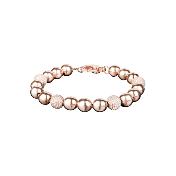 10k Rose Gold 3.1ct Diamond Shamballa Bracelet