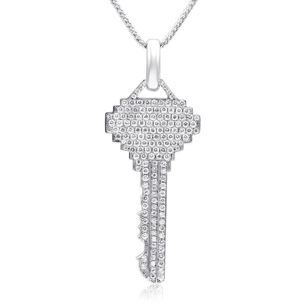 Diamond Key Pendant Necklace - Jordans Jewellers