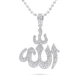 10k White Gold 1.25ct Diamond Allah Pendant