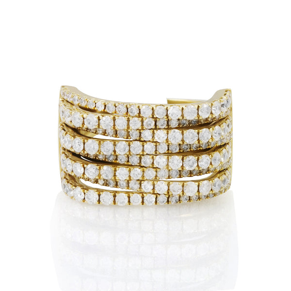 18K Yellow Gold 2.9ct Diamond Ring