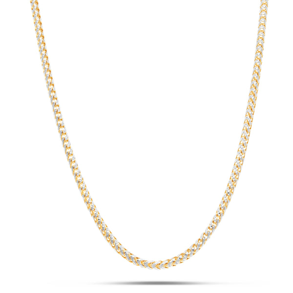 14K Hollow Gold 4.75mm Diamond Cut Franco Chain