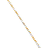 14K Hollow Gold 4.75mm Diamond Cut Franco Chain