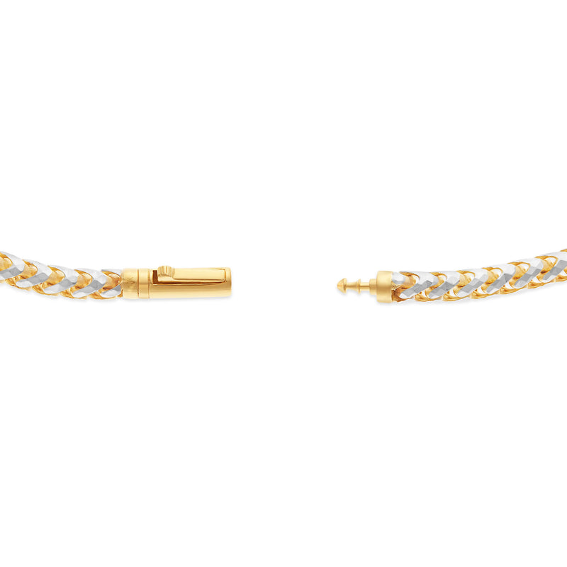 14K Hollow Gold 4.75mm Diamond Cut Franco Chain