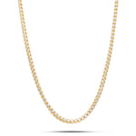 14K Hollow Gold Diamond Cut 4.25mm Franco Chain