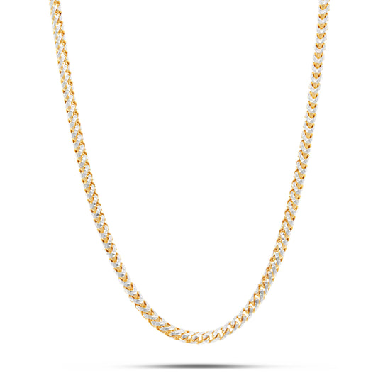 14K Hollow Gold Diamond Cut 4.25mm Franco Chain