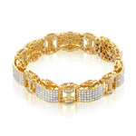 10k Yellow Gold 13ct Diamond Statement Bracelet