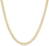 10K Gold 3.75ctw Mini Diamond Cuban Chain