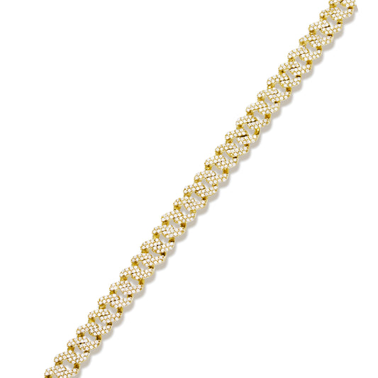 10K Gold 3.75ctw Mini Diamond Cuban Chain