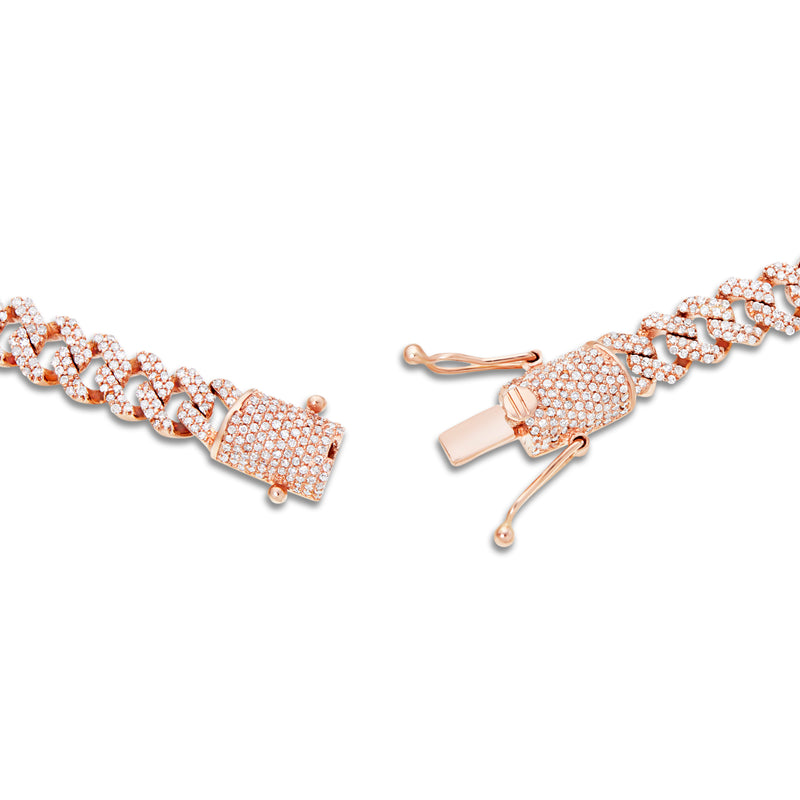 10K Gold 3.75ctw Mini Diamond Cuban Chain