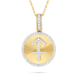 14k Yellow Gold Diamond Zodiac Sign Pendant