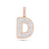 Two-Tone Initial Diamond Pendant