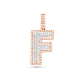 Two-Tone Initial Diamond Pendant