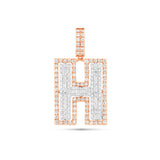 Two-Tone Initial Diamond Pendant