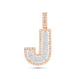 Two-Tone Initial Diamond Pendant