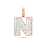 Two-Tone Initial Diamond Pendant