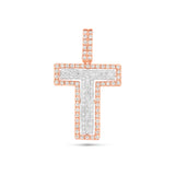 Two-Tone Initial Diamond Pendant