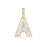 Two-Tone Initial Diamond Pendant