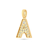 Two-Tone Initial Diamond Pendant
