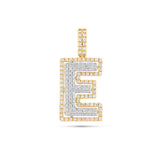 Two-Tone Initial Diamond Pendant