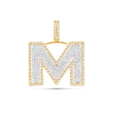 Two-Tone Initial Diamond Pendant