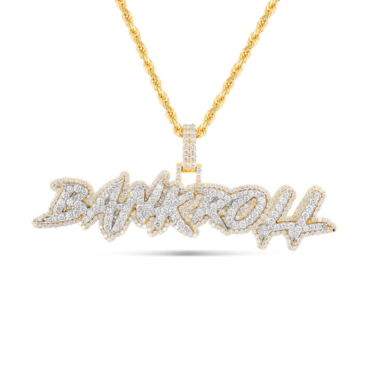 Yellow & White Gold Bilevel Custom Diamond Pendant