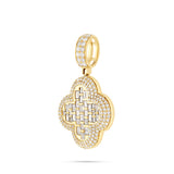 14k Gold Diamond & Emerald Clover Pendant