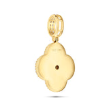 14k Gold Diamond & Emerald Clover Pendant