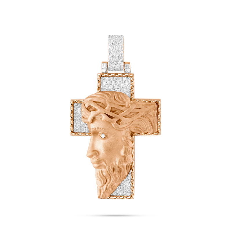 Hip Hop Jesus Cross Pendant – Crowned King With Lion & Skull, CZ Tennis Chain Jewelry
