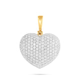 Diamond Puffed Heart Pendant