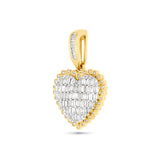 14k Gold Baguette Diamond Heart Pendant