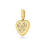 14k Gold Baguette Diamond Heart Pendant
